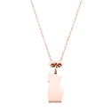 Personalised Cat-Shaped Pet Memorial Necklace – Engraved with Name