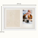 Kit cadre photo chien avec argile pour empreinte de patte – Cadre photo souvenir d'intérieur en bois pour chien