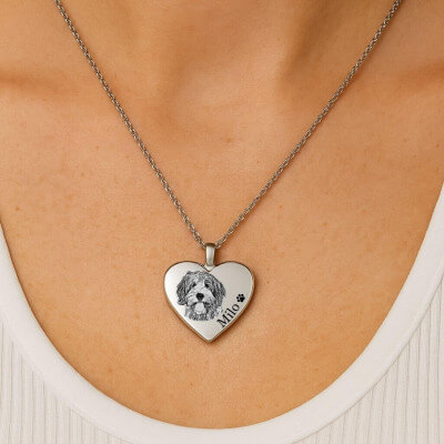 Personalised Pet Memorial Heart Urn Necklace –...