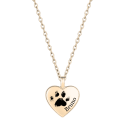 Personalised Pet Memorial Paw-Print Heart Urn Necklace – Dog Keepsake with Name