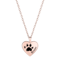 Personalised Pet Memorial Paw-Print Heart Urn Necklace – Dog Keepsake with Name
