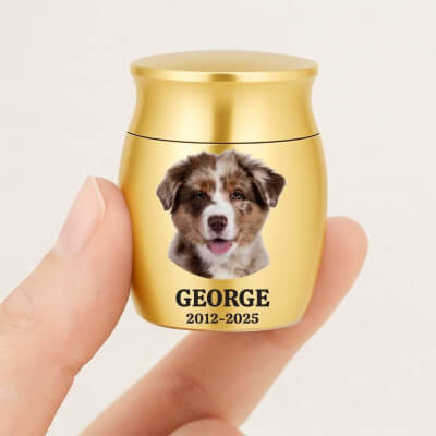 Personalised Pet Keepsake Urn – Mini Dog Urn...