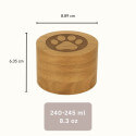 Personalised Wooden Pet Urn with Infinity Paw Heart – Dog Urn with Engraved Name & Dates