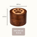 Personalised Wooden Pet Urn with Infinity Paw Heart – Dog Urn with Engraved Name & Dates