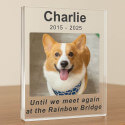 Personalised Pet Memorial Gift – Portrait Dog Memorial Acrylic Plaque with Photo, Name & Dates
