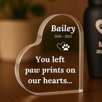 Personalised Pet Memorial Gift – Heart-Shaped...