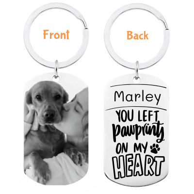 Personalised Pet Memorial Military Keyring -...