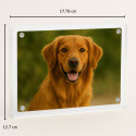 Personalised Rectangular Acrylic Pet Memorial Photo Frame – Engraved with Name & Dates