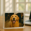 Personalised Rectangular Acrylic Pet Memorial Photo Frame