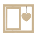 Personalised Wooden 360° Rotating Pet Memorial Photo Frame – Engraved with Name & Dates