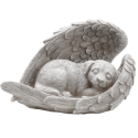 Angel Dog Pet Memorial Stone – Weatherproof Resin Grave Marker