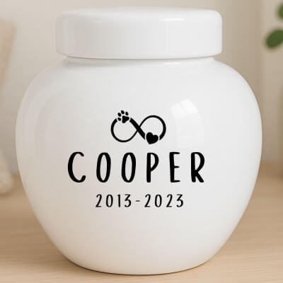 Personalised Ceramic Pet Urn – Dog Cremation...