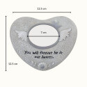 Heart-Shaped Pet Memorial Stone with Photo Frame – Weatherproof Resin Grave Marker for Outdoor Display