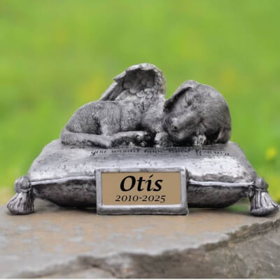 Sleeping Angel Dog Pet Memorial Urn with...