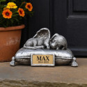 Sleeping Angel Dog Pet Memorial Urn – Outdoor Resin Grave Marker for Garden Display